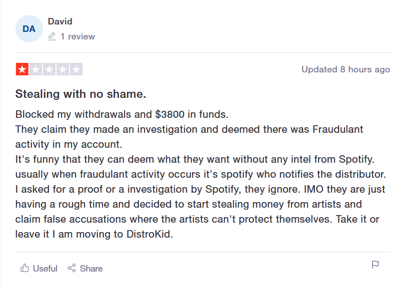 tunecore_scam's tweet photo. TuneCore are a bunch of greedy thieves. They use malicious tricks and lies to withhold and steal money from thousands of their independent artists. These scoundrels are the reason thousands of people are suffering on the earth!
#DistroKid #CdBaby #UnitrdMasters #DittoMusic #Amuse https://t.co/ASX3pnydve