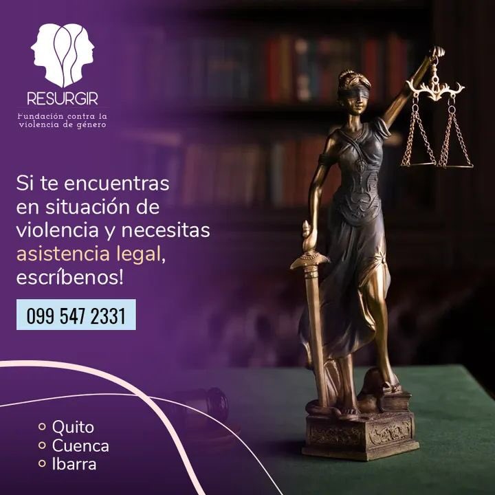 EcResurgir's tweet photo. Ofrecemos servicios de asistencia legal con enfoque de género, tienes dudas de algún proceso relacionado a violencia de género, te guiamos, línea legal: https://t.co/BH376IZ1w6

#feminismos #resurgir #amorpropio #justicia #libertad #abogadafeminista #género #asesoríalegal https://t.co/QFYcU5gVBM
