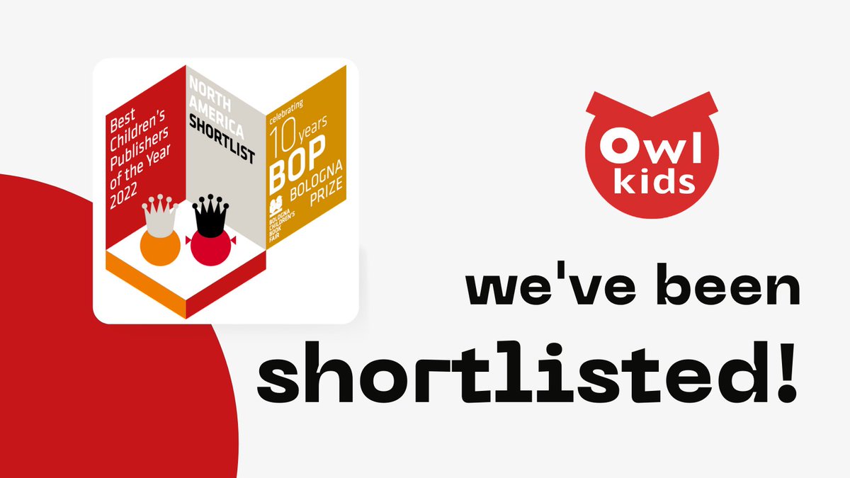 What's new with us? Oh, not much, other than (drumroll please) being shortlisted for the 2022 Bologna Prize for the Best Children’s Publishers of the Year! 🎉 🎉 🎉 We are so honoured to be recognized with this nomination. Thanks @BoChildrensBook! ow.ly/rGWf50HWXua