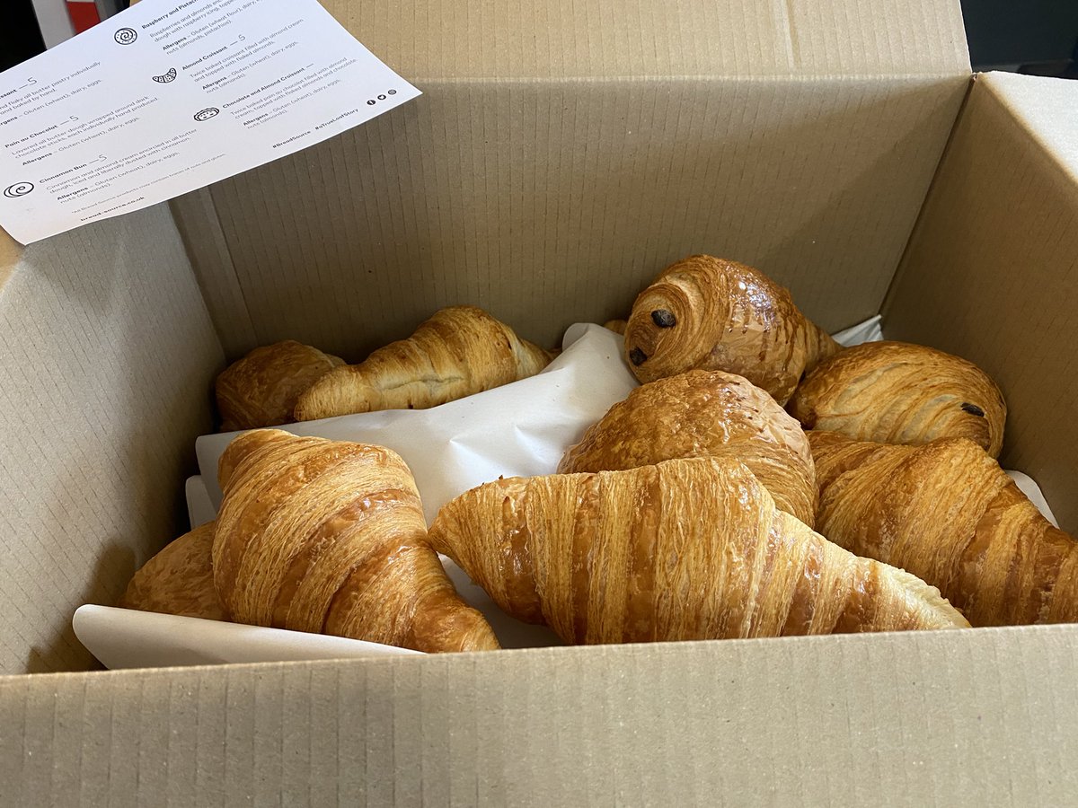 Thanks <a href="/bread_source/">Bread Source - Artisan Bakery</a> for the amazing selection of pastries today #officespace #norwich