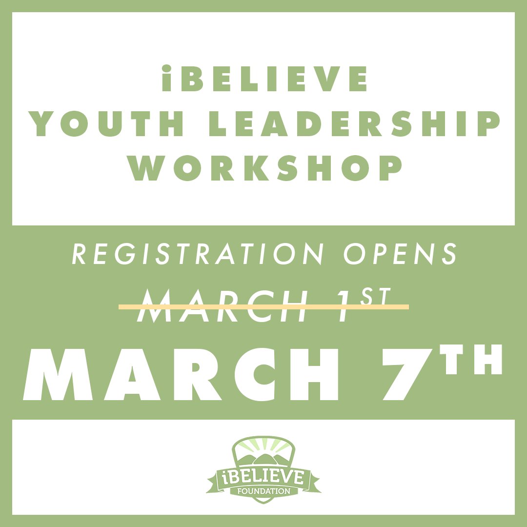 The_iBELIEVE's tweet photo. REMARK THOSE CALENDARS!
Registration for Summer 2022 Workshops will now open on March 7th! We've run in to some slight delays while prepping and printing materials (sorry, it's been 2 years so we're a little rusty😅), but all other dates are still the same! https://t.co/ZoJhTeqtQj