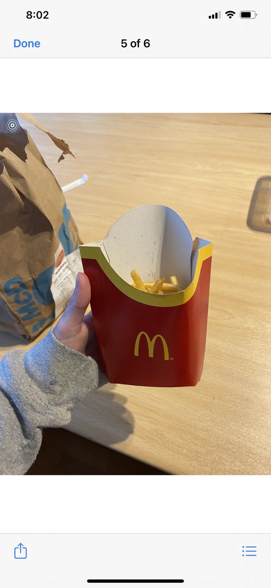 notlob123's tweet photo. @McDonaldsUK here's the chips my youngest got delivered today ;( soooo disappointing https://t.co/bf0KSNyUy7