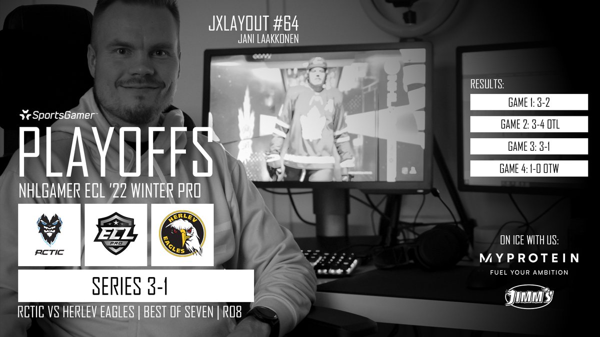 RCTIC Productions (@rcticofficial) on Twitter photo ๐ฅถ #RCTICNHL ๐ฅถ
We are one win away from the semi-finals and tomorrow the hunt continues 21:30๐ซ๐ฎ ๐ค๐คฉ
โธ Series 3-1
๐ <a href="/HerlevEashl/">Herlev Eagles NHL</a> (RO8)
๐ <a href="/SportsGamerGG/">SportsGamer</a> ECL PRO
๐ฅถ <a href="/RCTIC_NHL/">RCTIC NHL</a>
#ECL22Winter
#kouvolanlakritsi
#MukanaWilhelm
#xbil
#esportsfi ๐ฅถ #RCTICNHL ๐ฅถ
We are one win away from the semi-finals and tomorrow the hunt continues 21:30๐ซ๐ฎ ๐ค๐คฉ
โธ Series 3-1
๐ <a href="/HerlevEashl/">Herlev Eagles NHL</a> (RO8)
๐ <a href="/SportsGamerGG/">SportsGamer</a> ECL PRO
๐ฅถ <a href="/RCTIC_NHL/">RCTIC NHL</a>
#ECL22Winter
#kouvolanlakritsi
#MukanaWilhelm
#xbil
#esportsfi