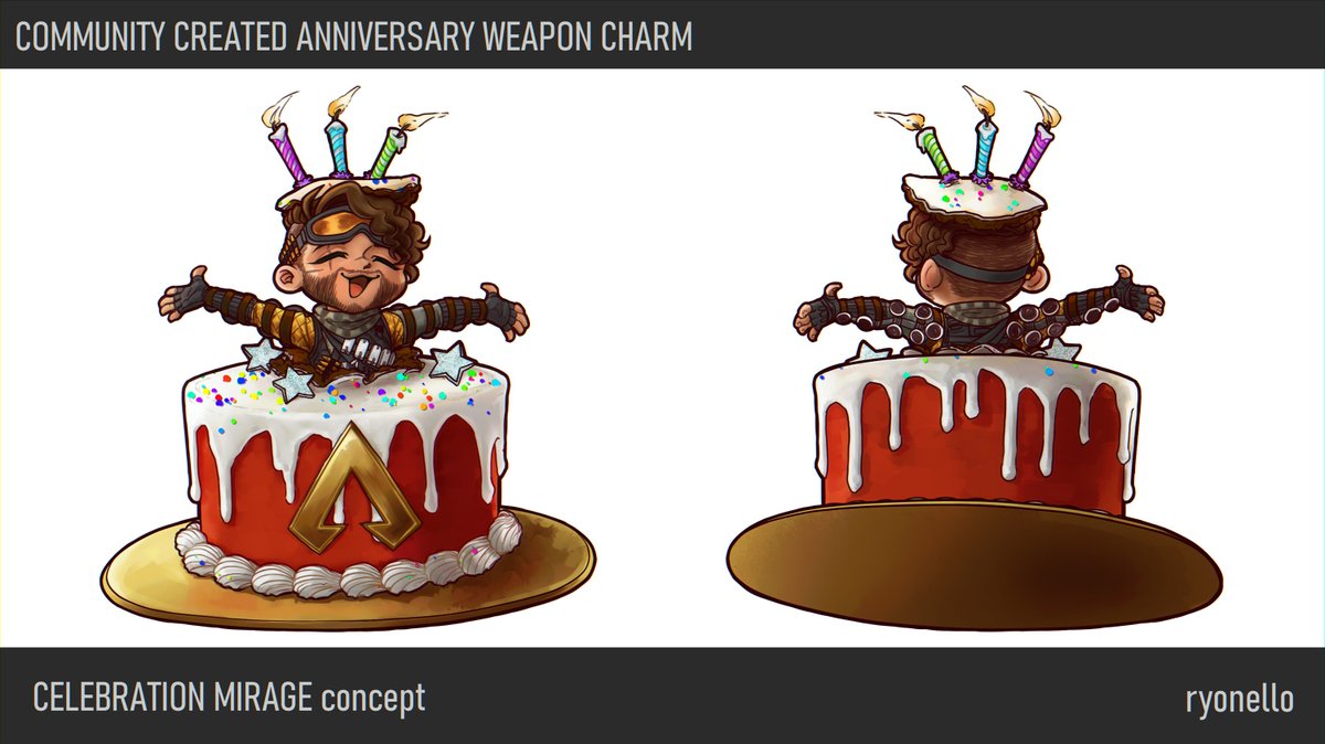 thank you guys for all of the love - genuinely cannot put into words how thrilled i am to be able to say i got to design a real life in game mirage charm!! 🥺😭💘
happy anniversary legends i hope yall like him 🥰
#ApexLegends