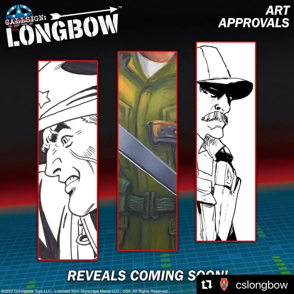 _CIAD_'s tweet photo. Heads up! Reveals coming soon! @cslongbow #surveillanceport
・・・
#repost Working to revise and approve art for both the LONGBOW™ comic and key character art for packaging.
#Kickstarter #cslongbow #callsignlongbow #oringfigures #retroactionfigures #80stoys #90stoys https://t.co/cxoa6KJtcA