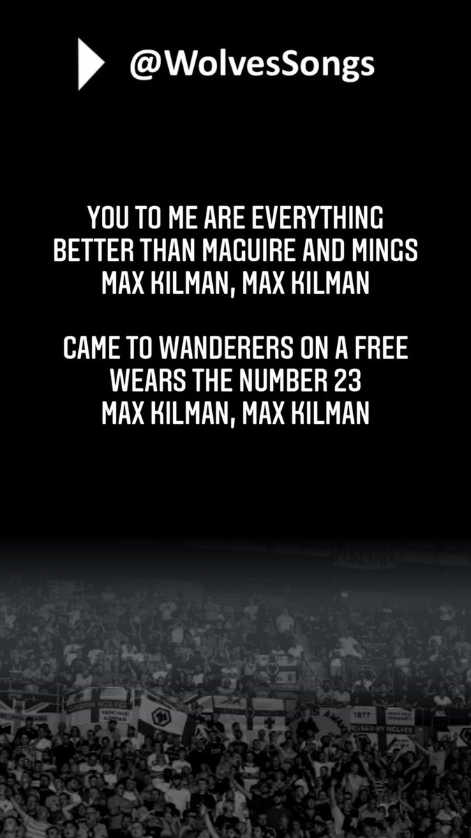 👤 <a href="/maxkilman/">Maximilian Kilman</a> 
📍TBC 
📅 TBC
🐺 Credit: <a href="/MrR1g4t/">Martin</a> 👏
🎶 The Real Thing “You to me are everything”
#wwfc #WolvesSongs