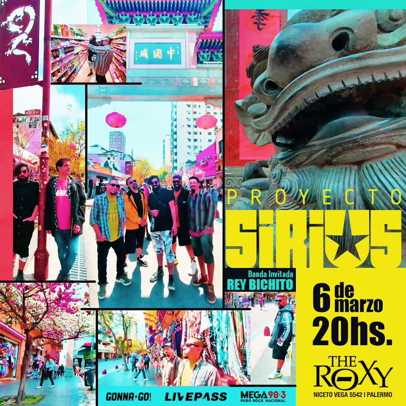 💥 <a href="/ProyectoSirius/">PROYECTO_SIRIUS</a>  presenta su nuevo disco "Lo que dice la tierra" 

🗓️  6 de marzo
📍 <a href="/TheRoxyArg/">The Roxy Arg.</a> 
⏰ 20 hs
🎵  Banda invitada #ReyBichito

🎟️ <a href="/livepassarg/">Livepass Argentina</a> → livepass.com.ar/events/proyect…

Mas info ➡️ bit.ly/3LH3Qdy