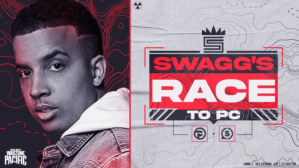 SWAGG'S RACE TO PC

📅 Feb. 26 @ 1PM PST (Must Stream it)

🪂 Day 1: BR Duos Timed Kill Race (Top 16 advance.)
🪂 Day 2: 2v2 Kill Race

Players must be console. Winning duo gets x2 <a href="/Brparadox/">Paradox Customs</a> Builds, and x2 <a href="/ScufGaming/">SCUF</a> Controllers!

boom.tv/SwaggPC