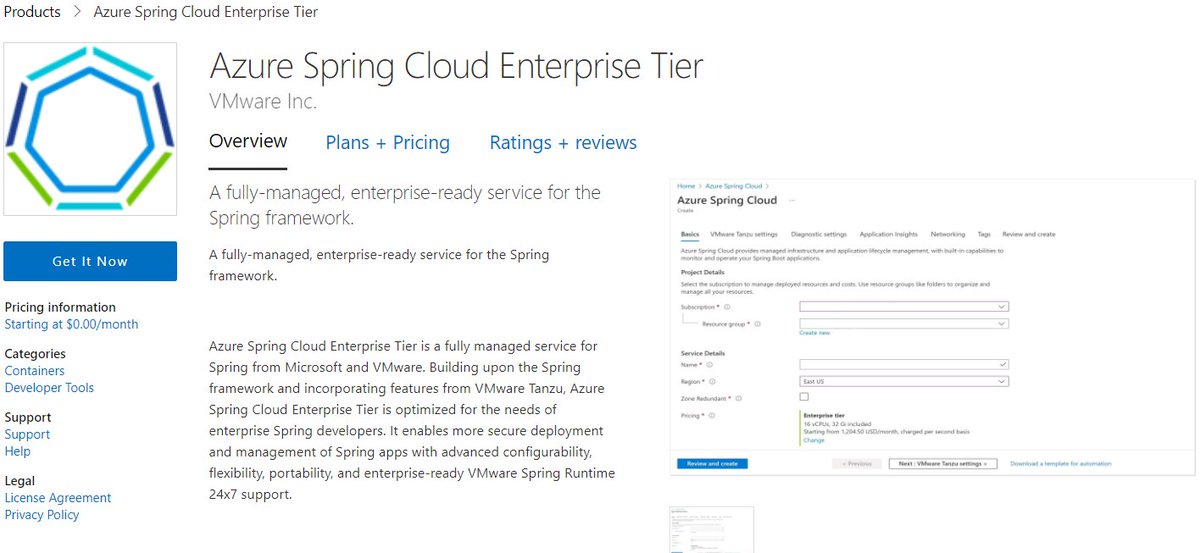 VirtReview's tweet image. Azure Spring Cloud Enterprise Preview Now Open to All -- Virtualization Review

The joint VMware/Microsoft Java enterprise preview offering is now open to all after a 5-month private preview. #azurespringcloud #java #springcloud #springboot #azure

 bit.ly/3GVIDZu