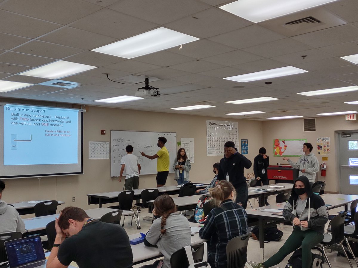 Mary_Murphy17's tweet photo. The "easy part" of Physics with Engineering? Wow! @PLTWorg students at PalmBeachCentral HS, showing calculations and digital electronics is fun! Thank you Principal Edgecomb, Mr. Green and all the PLTW ENG and CS teachers for the awesome tour today! PLTW #DistinguishedSchool! https://t.co/hDClgouY2m