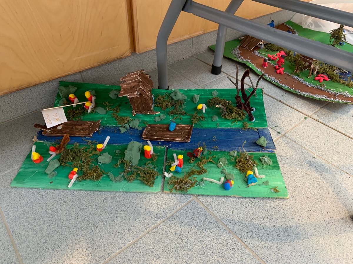Check out the Diorama’s from Ms.B’s Class. The Gr. 7’s recreated the Battle of 1812, while the Gr.8’s recreated the Battle of the Northwest Rebellion 👏 👏 👏