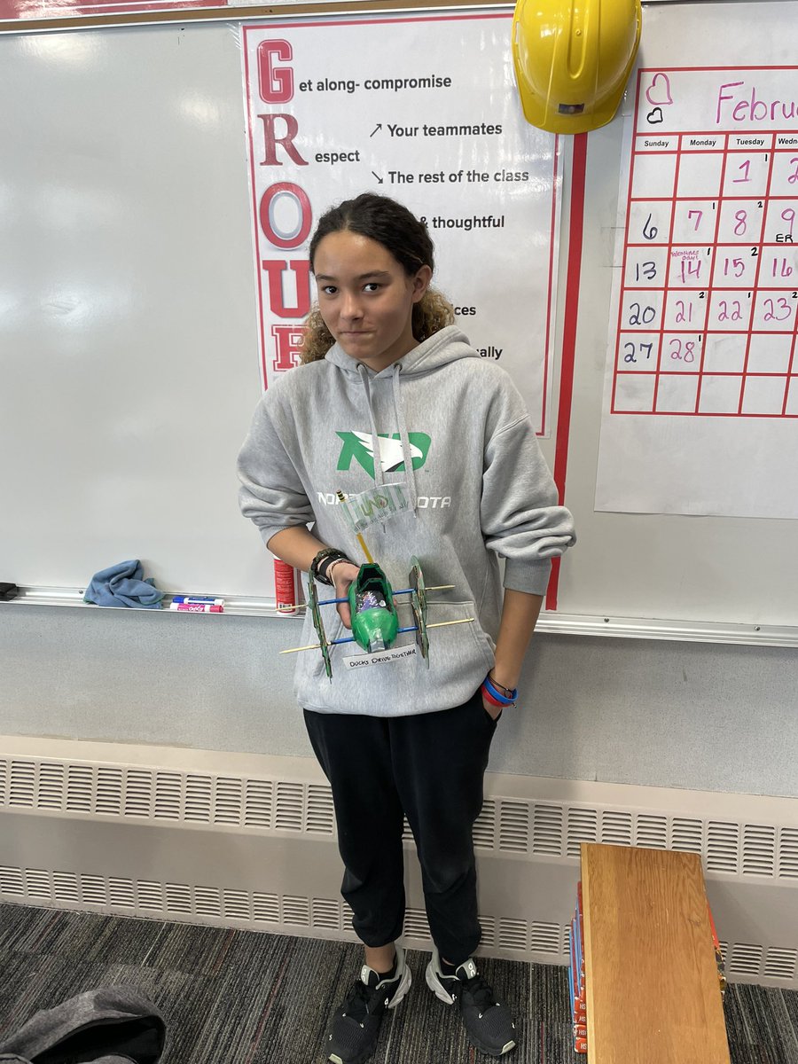 NordineTheTeach's tweet photo. The 4th annual “Schroe-Tona” car race continued this afternoon. In period five, Green Machine took the win for fastest car while Team Cyber Truck won the distance challenge #STEM @schroederms_gf https://t.co/aomHDfiXUZ