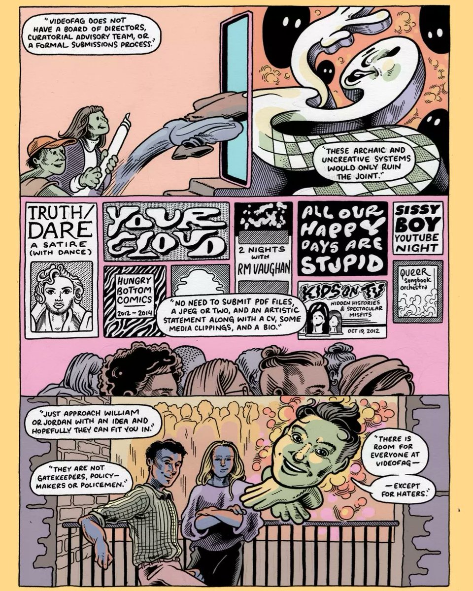 a comic from 2018 about videofag, with words by keith cole