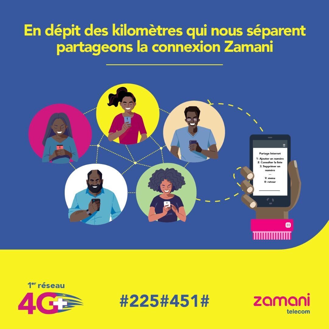 ZamaniTelecom's tweet photo. Chez Zamani telecom où que je sois, je peux partager ma connexion avec 5 numéros peu importe la distance qui nous sépare ! 📱👌
C’est facile, ajoutez-les au #225#451# c’est 50F/numéro.
#ZamaniTelecom #PartageInternet https://t.co/wea0r0YaQD
