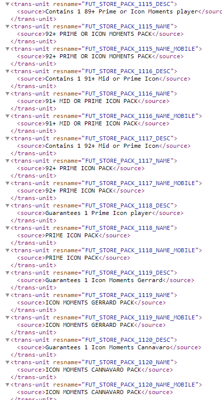WeaverFUT's tweet photo. New Packs added to the Code #FIFA22 

Including:
- PRIME OR ICON MOMENTS PACK
- 91+ MID OR PRIME ICON PACK
- 92+ PRIME ICON PACK
- PRIME ICON PACK

Could this be the next Icon Swaps? 🤔 https://t.co/L3MHy339Gi
