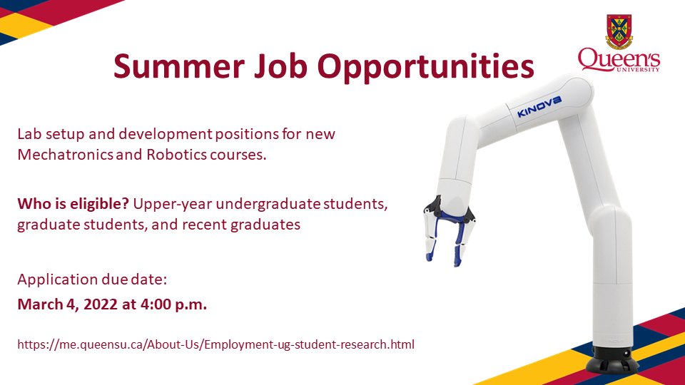 Queen's Mechatronics and Robotics Engineering tweet media