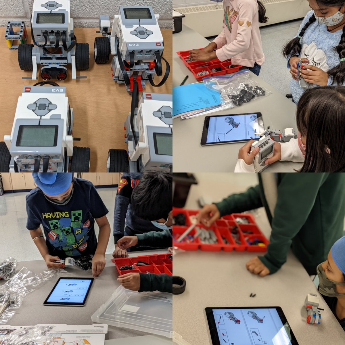 Students were very engaged today to complete their initial builds so they can begin coding and changing their designs tomorrow.  Stay tuned as we explore sensors and if/then statements.