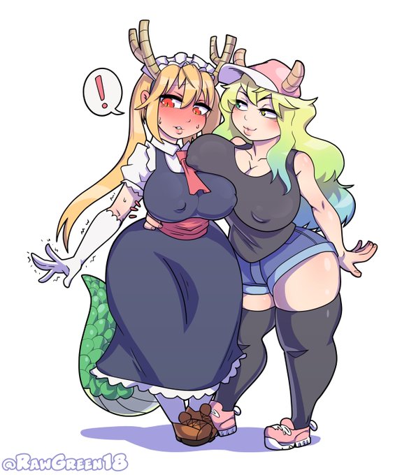 1 pic. Tohru & Lucoa Shortstack-ified with milky breast expansion alternate version, hope you enjoy~