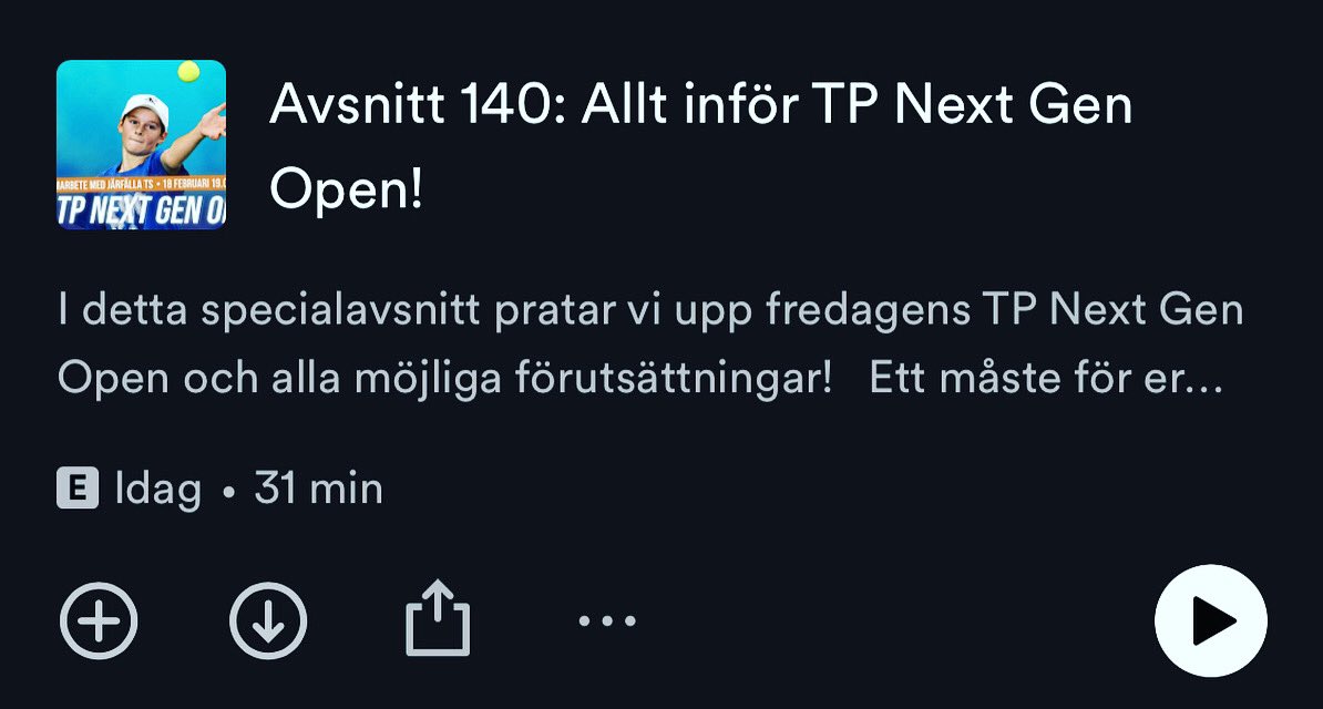tennisportalen's tweet image. Avsnitt 140 av Source är här och vi ger er alla förutsättningar inför fredagens TP Next Gen Open ⚡️

Mycket nöje!
