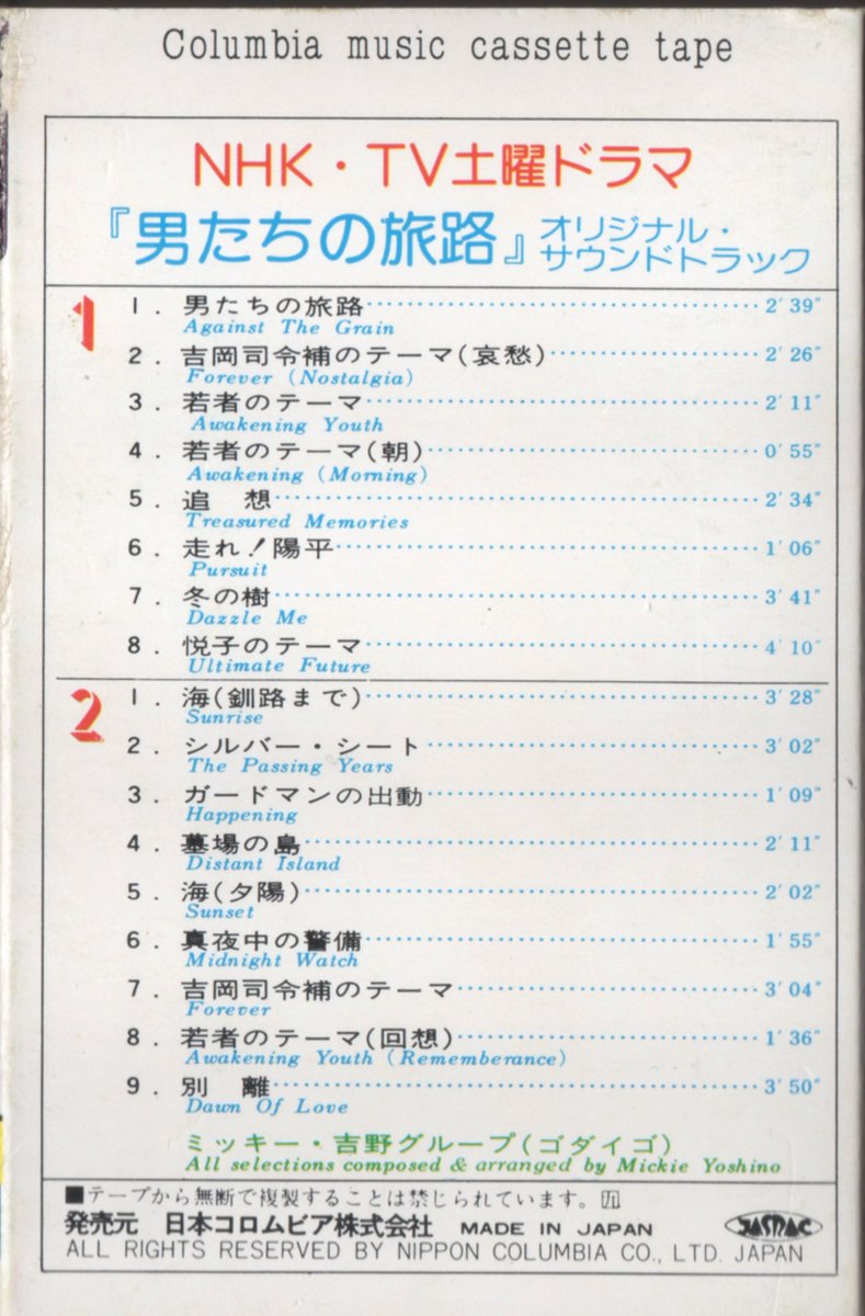 ミッキー吉野グループ（ゴダイゴ）『男たちの旅路』オリジナル