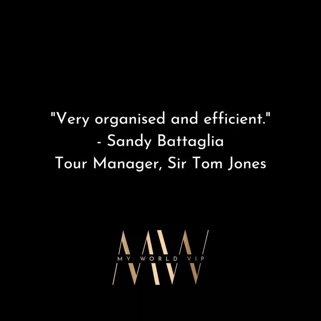 'Very organised and efficient.' - Sandy Battaglia, Tour Manager, Sir Tom Jones
.
.
.
@myworldvip
@myworldvip 
.
.
.
#myworldvip #luxuryliving #luxuryconcierge #luxury💎 #luxurymallorca #luxuryibiza #luxuryvillas #privatejetcharter #privatechef #concie… instagr.am/p/CaDRVyVjowh/