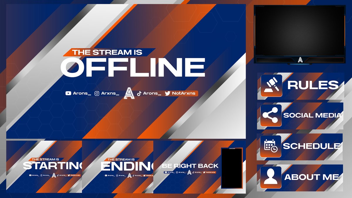 niuverdzn's tweet image. Stream package. @NotArxns 
Support is appreciated 🧡

🟦🟧⬜