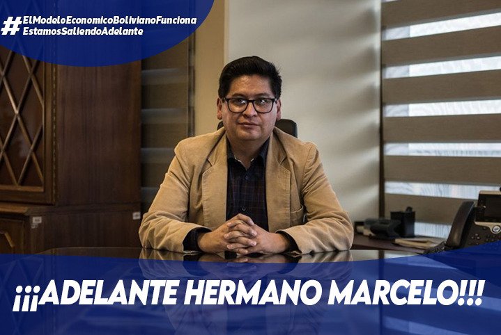 INTIMarquez's tweet photo. @EconomiaBo Vamos hermano Marcelo siga adelante #ElModeloEconomicoBolivianoFunciona
#EstamosSaliendoAdelante https://t.co/4hkBYlkPWk
