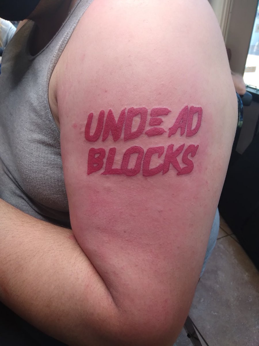 UndeadBlocks's tweet photo. This Survivor has some serious SKIN in the game. 🩸 

Congrats for being awarded 2 Whitelist spots. 💪

So, what are YOU willing to do for an Undead Blocks WL? ☠️ https://t.co/QmFydDomJB