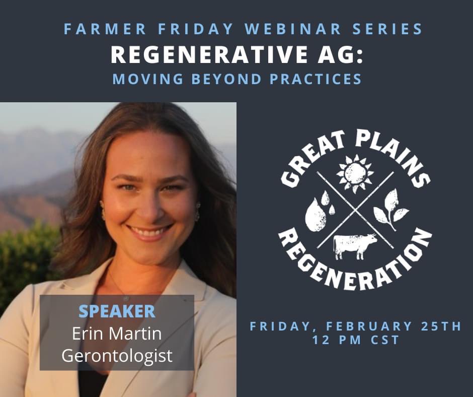 Check it out! #FarmerFriday webinar with Erin Martin &amp; @RegenGnad chatting on #soilhealth &amp; #humanhealth #soilsister us02web.zoom.us/meeting/regist…