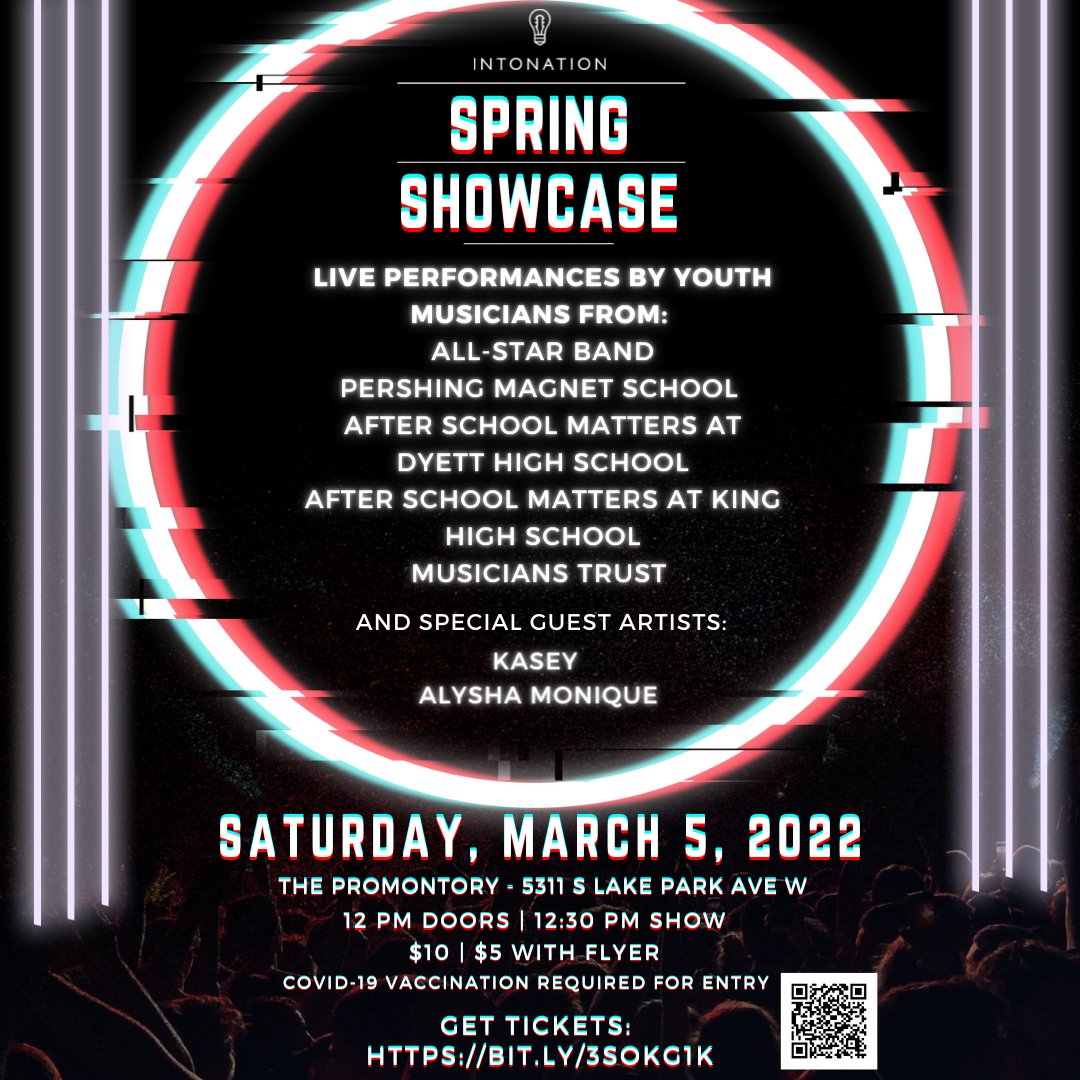 Intonation Music (@intonationmusic) on Twitter photo Announcing the lineup for our Spring Showcase <a href="/PromontoryChi/">The Promontory</a>! Join us for these incredible student performances - get your tickets today: ow.ly/9AUM50HX4Xr Announcing the lineup for our Spring Showcase <a href="/PromontoryChi/">The Promontory</a>! Join us for these incredible student performances - get your tickets today: ow.ly/9AUM50HX4Xr