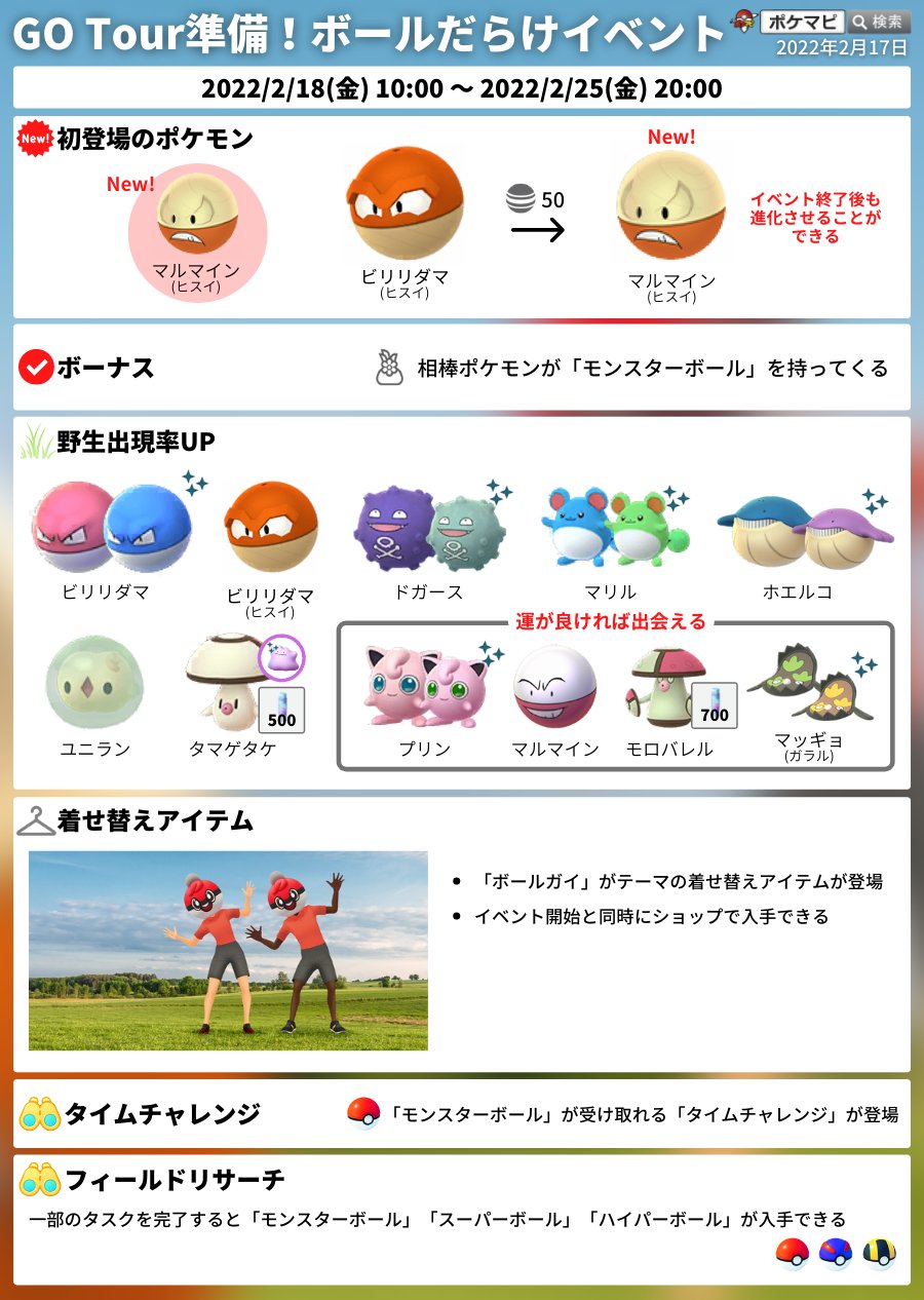 ポケモンgo攻略情報 ポケマピ マルマイン ヒスイのすがた の種族値や覚える技などのデータが確認されています マルマイン ヒスイのすがた の図鑑 T Co Qswznst06m Go Tour準備 ボールだらけイベント詳細 T Co Pnk8cepbvg