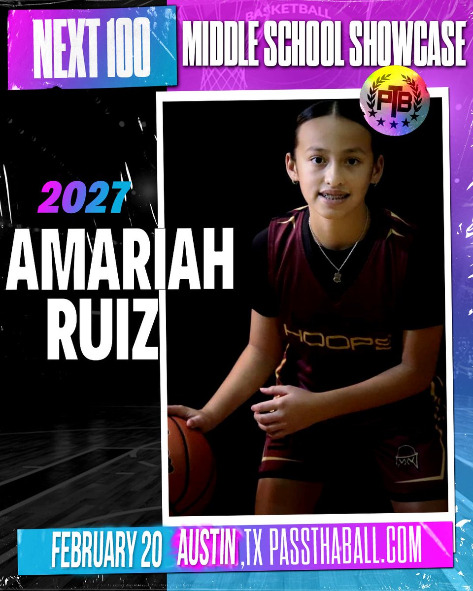 🚧Glad to have Amariah Ruiz in attendance! @Amariah2027 @girlzprepreport @SALadyHoops 🚨Next 100 🏀5th-8th Grade 🗓Feb 20 📍Austin, TX Register ⬇️ passthaball.com