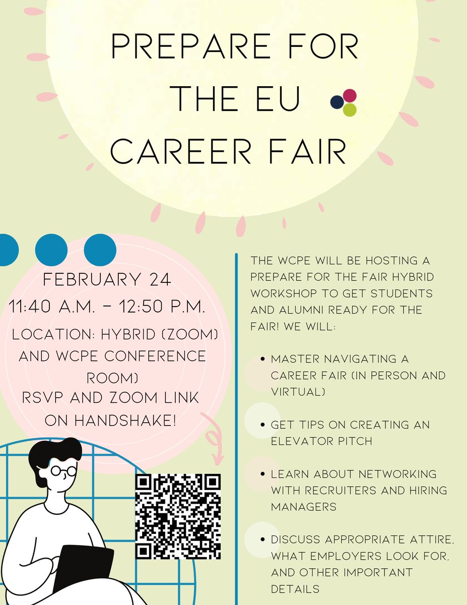 Register to get help preparing for the Elmhurst Career Fair! Make sure to sign up on handshake!
