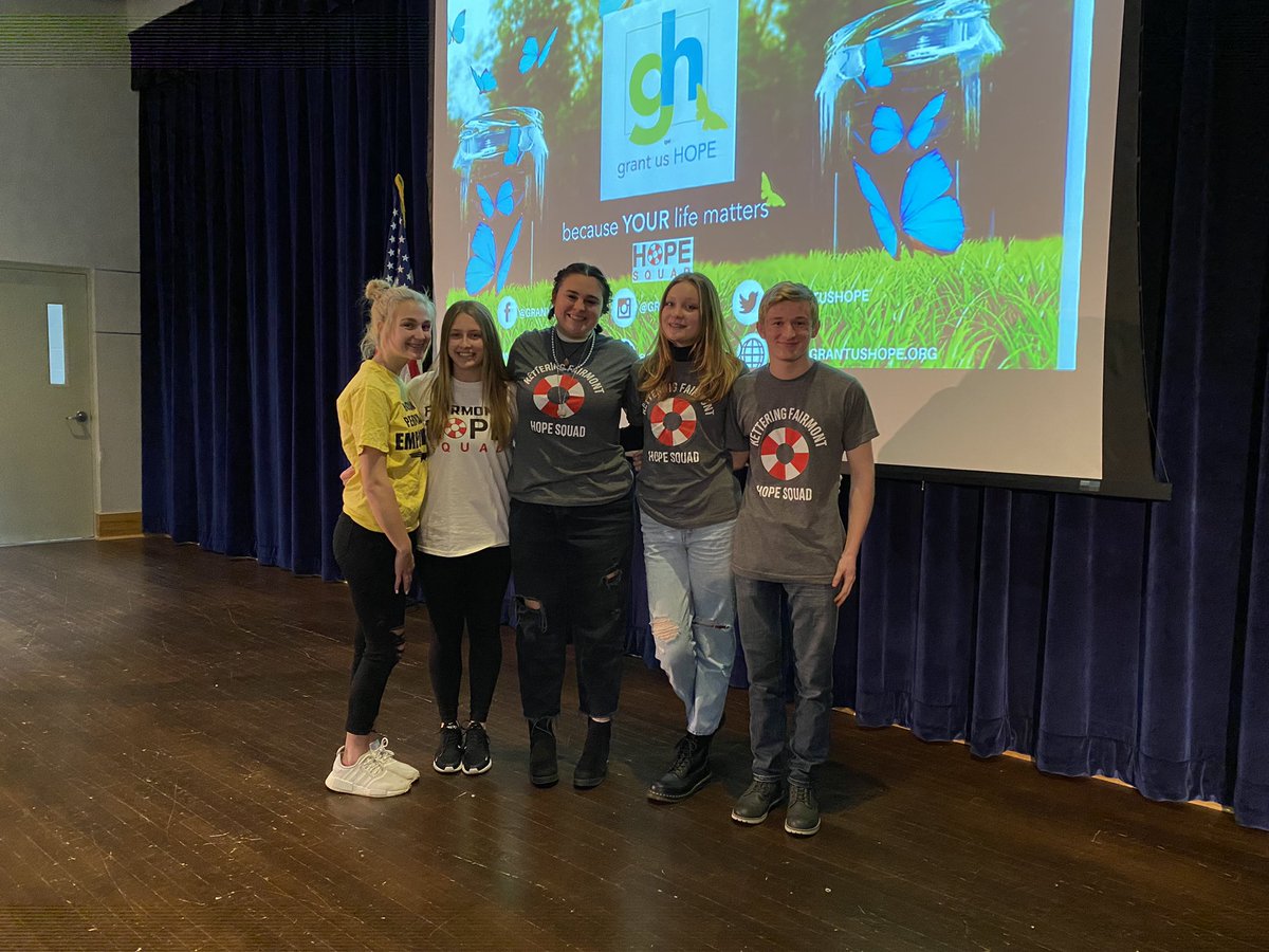 So thankful for these super <a href="/HopeSquadFHS/">FAIRMONT HOPE SQUAD</a> parents and kids who shared about their <a href="/HopeSquads/">Hope Squad</a> experience at our orientation meeting tonight with <a href="/grantushope/">GrantUsHope</a>. Don’t forget to wear yellow tomorrow, <a href="/KFHSFirebirds/">Kettering Fairmont</a>! #WeAreFirebirds #MentalHealthMatters