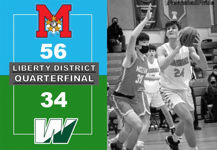 Marshall claimed a berth to 🔔District Final w/a 56-34 win over Wakefield Warriors. JR <a href="/matthewlnert04/">Matthew Lenert</a> finished w/19p, while <a href="/theadi23/">Adien Hrnjez</a> &amp; <a href="/_cscinto1/">Connor Scinto</a> each chipped in w/10p &amp; 9p. Statesmen is now 17-4 on the season &amp; face WL in Arlington on Friday.

<a href="/GCMsports1/">Marshall HS Athletics</a> 
#marshallpride