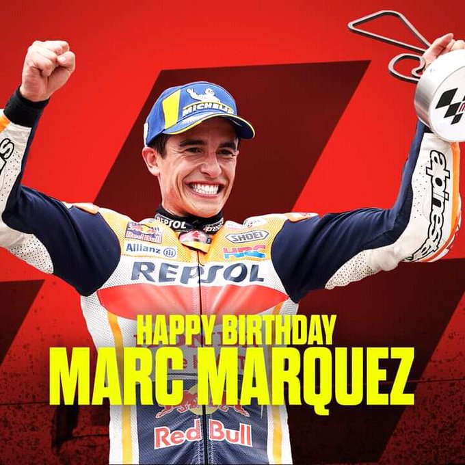 Happy birthday Marc Marquez 
Semoga panjang umur dan selalu.
Mudah-mudahan menjadi juara dunia MotoGP 2022  