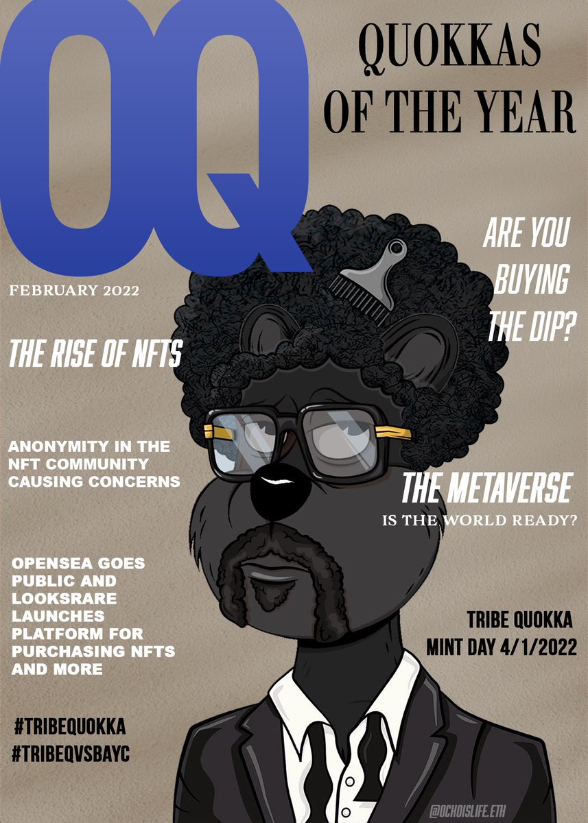 CedricHoward20's tweet photo. @TribeQuokka @BoredApeYC #NFTs #NFTCommunity made by @Ochoislife https://t.co/KH9wYsEdqT