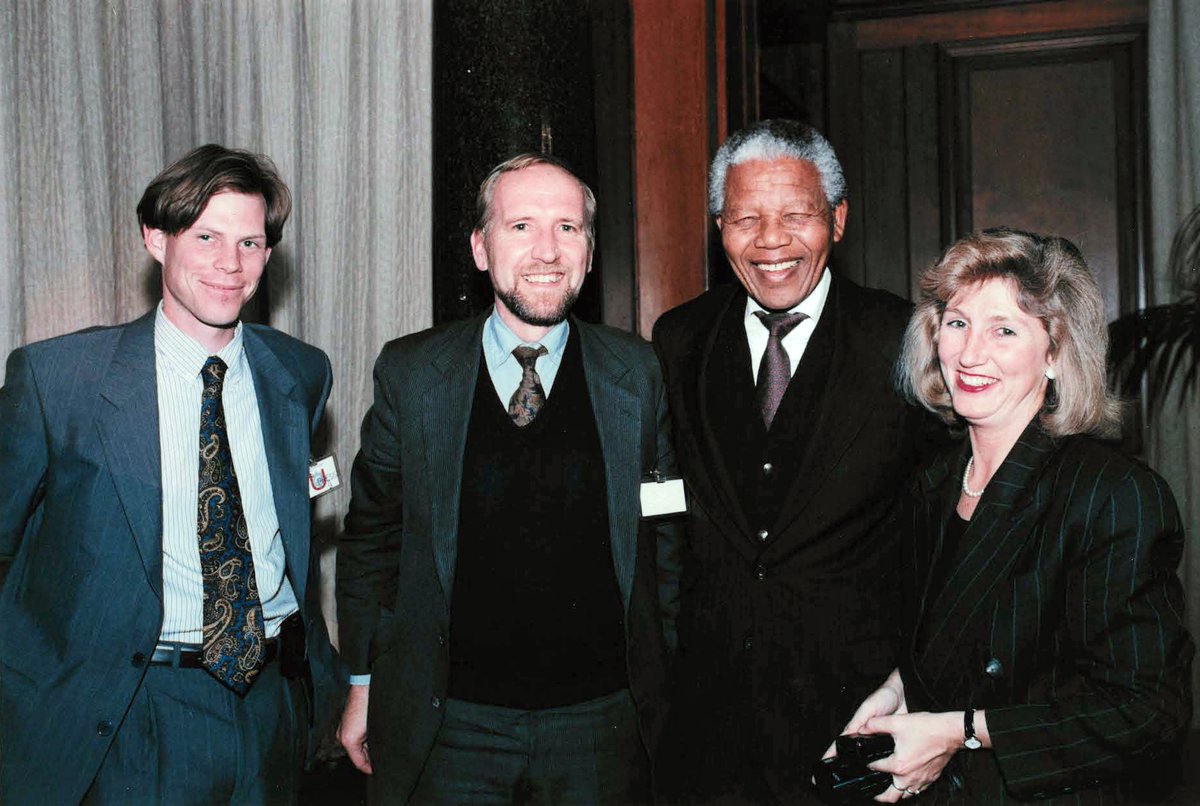 A very young me with Nelson Mandela after his election as South Africa's first black president