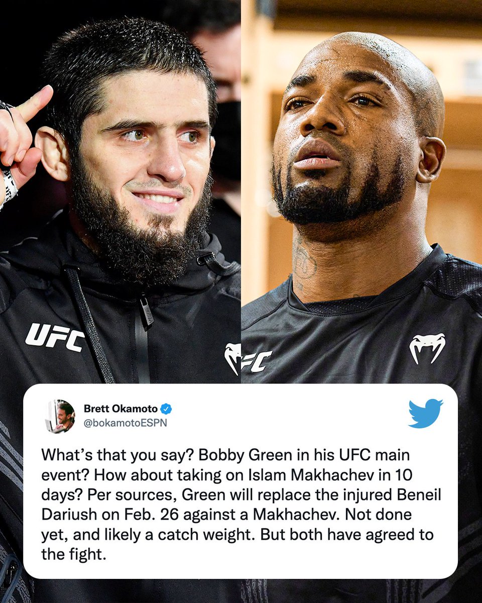 espnmma's tweet photo. Looks like we have ourselves a new main event for Feb. 26 💥 (via @bokamotoESPN) https://t.co/jrR5HcfnUv