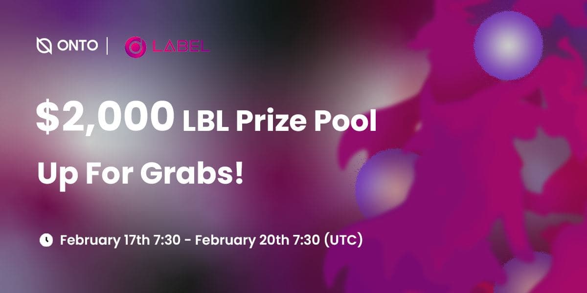 ONTOWallet's tweet photo. Get ready for a special #giveaway hosted by #ONTO &amp; @LABELFoundation! 🙌

A prize pool of $2,000 $LBL up for grabs! 💰

Complete all Gleam tasks to share the REWARDS! 🤑

Participate now 👇
https://t.co/3VdMuSCxO7 https://t.co/3cIVqy7TDh