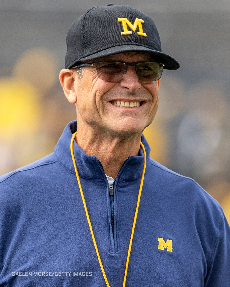 espn's tweet photo. Jim Harbaugh and Michigan have agreed to a five-year contract extension, the school announced. https://t.co/pEpbR0WBXn