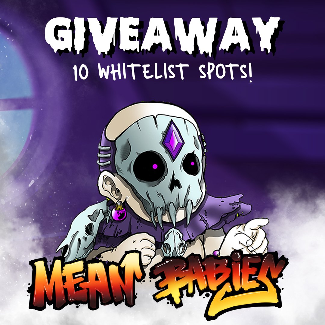🎁 #NFTGiveaway 🎁

🏆 Prize: 10x WL Spots #NFT 

Rules:
1️⃣ Follow <a href="/MeanBabiesNFT/">Mean Babies NFT</a> &amp; Me
2️⃣ ❤️ &amp; ♻️
3️⃣ Tag 3 Friends &amp; #waaa 

<a href="/MeanBabiesNFT/">Mean Babies NFT</a> are offering limited OG spots!

⏰ 48 Hours!

#NFTCommunity  #NFTdrop #nftcollectors #nftairdrop #ETH  #OpenSeaNFT #Giveaway