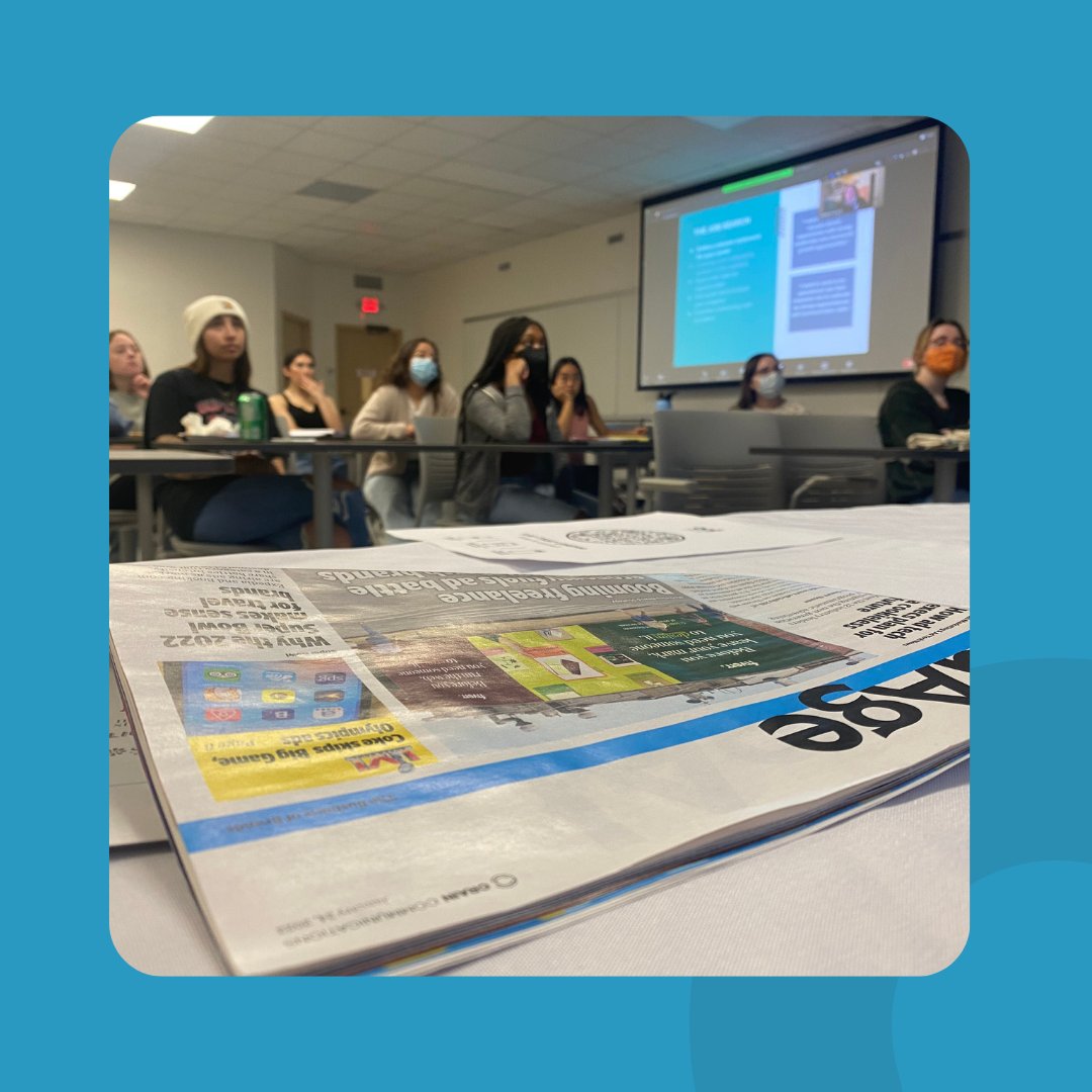 aaftxst's tweet photo. Huge thank you to Madison Scullin for joining us last night and dropping all the job-hunting knowledge! We’re all feeling inspired to grow our networks, master our crafts and keep on pushin’ towards our dream jobs after your presentation.  #aaftxst #sjmctxst
#txst #ad2austin https://t.co/FoLSlOm0NO