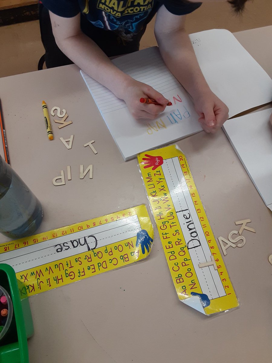 mrsbowesteaches's tweet photo. As a class we worked through a Making Words activity using wooden alphabet tiles. Students needed to listen to the instructions to either rearrange, change, drop or add a letter to make various words. #makingwords #phonemicawareness #handsonliteracy https://t.co/AW3aFCx9ux