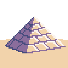 El0gan's tweet photo. Made a #pyramid. Noticed the shape being off way too late. Also needed to cheat with a transparent bg because my palette didn't have a fitting sky colour. But as long as I don't mention that, nobody will notice :P

@Pixel_Dailies
#pyramid #pixel_dailies #pixelart https://t.co/sWTPkqqZPe