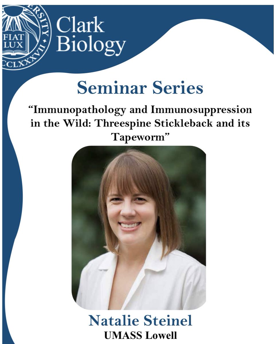 Dr. Anika Wohlleben (@anikawohlleben) on Twitter photo First time hosting a seminar speaker. Might seem small to some but feels like a milestone to me 😁 My amazing mentor @NatalieSteinel gave a fascinating talk on host-parasite interactions and the immune system <a href="/ClarkUniversity/">Clark University</a> . #phdlife First time hosting a seminar speaker. Might seem small to some but feels like a milestone to me 😁 My amazing mentor @NatalieSteinel gave a fascinating talk on host-parasite interactions and the immune system <a href="/ClarkUniversity/">Clark University</a> . #phdlife