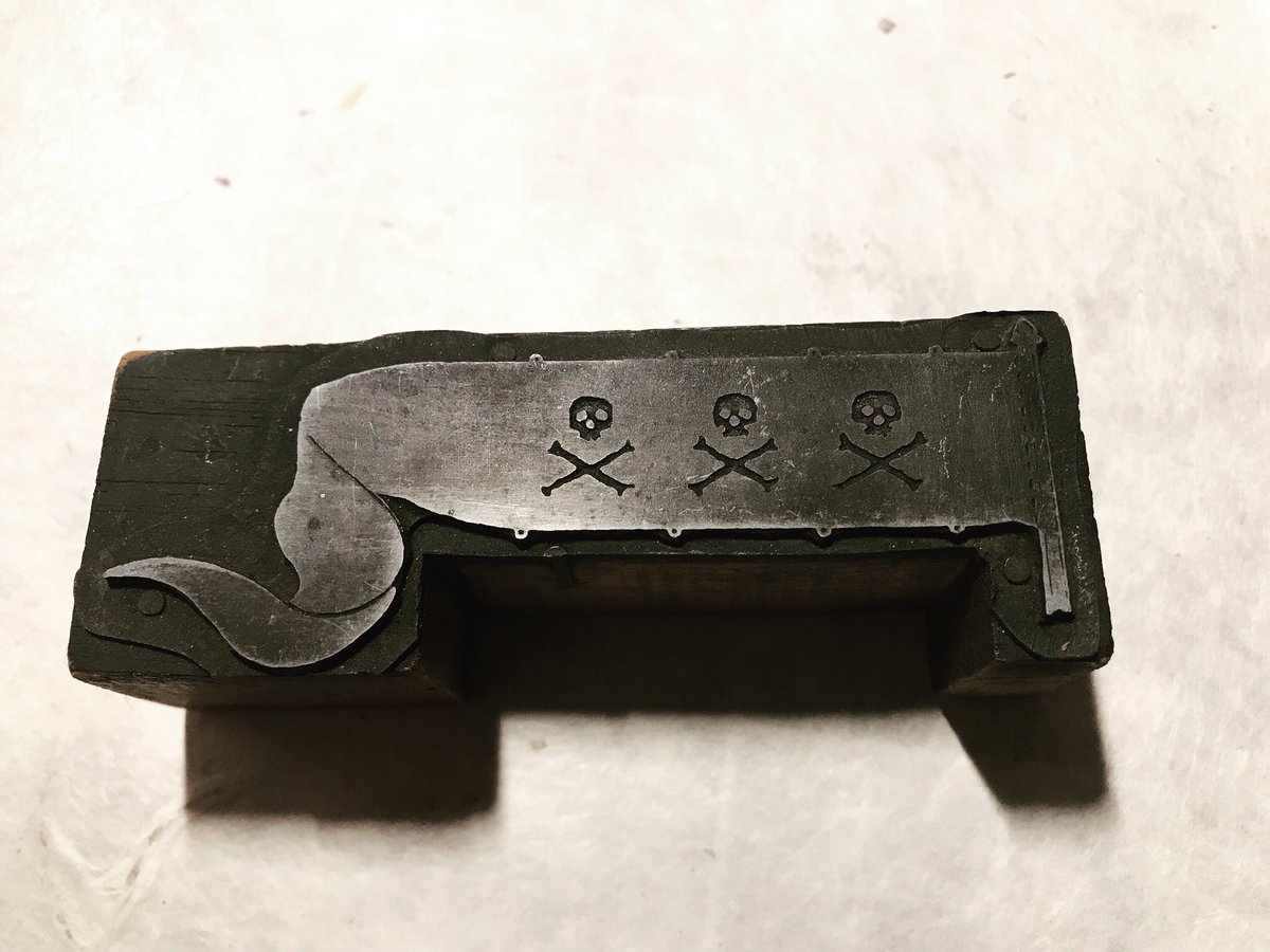 erryn_kim's tweet photo. Vintage pirates flag letterpress plate 
#letterpress #Pirates #pirateflag #vintage https://t.co/JksfMgRhpg