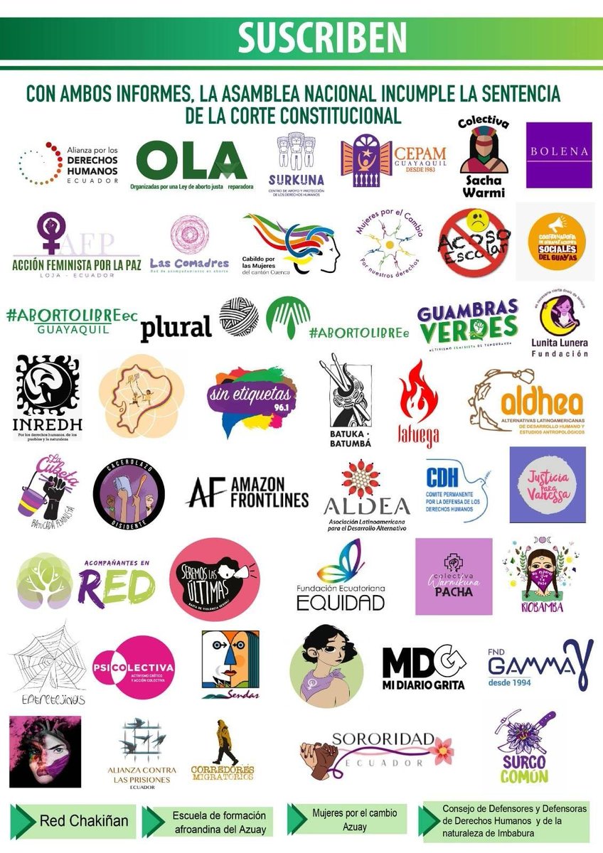 Desde  la Alianza Contra las Prisiones nos pronunciamos, junto con varias colectivas, en rechazo de los informes de mayoría y minoría de la <a href="/AsambleaEcuador/">Asamblea Nacional</a>. No se ha cumplido con el deber de proponer una #LeyJustaYReparadora para el #AbortoPorViolacion