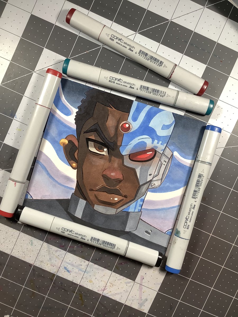 CRUMSART's tweet image. The last of the Titans drawings: Cyborg