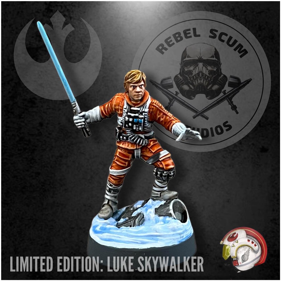 StudioRebelScum's tweet photo. I finally had the chance to commission and paint a Limited Edition Luke Skywalker miniature from Star Wars Legion. This sculpt is awesome. It even looks like @HamillHimself! 

#starwarslegion #starwarslegionpainting #starwarslegionminiatures #paintingminiatures https://t.co/fq96PN2wN8